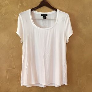WHBM Scoop Neck Tee-Shirt SZ L